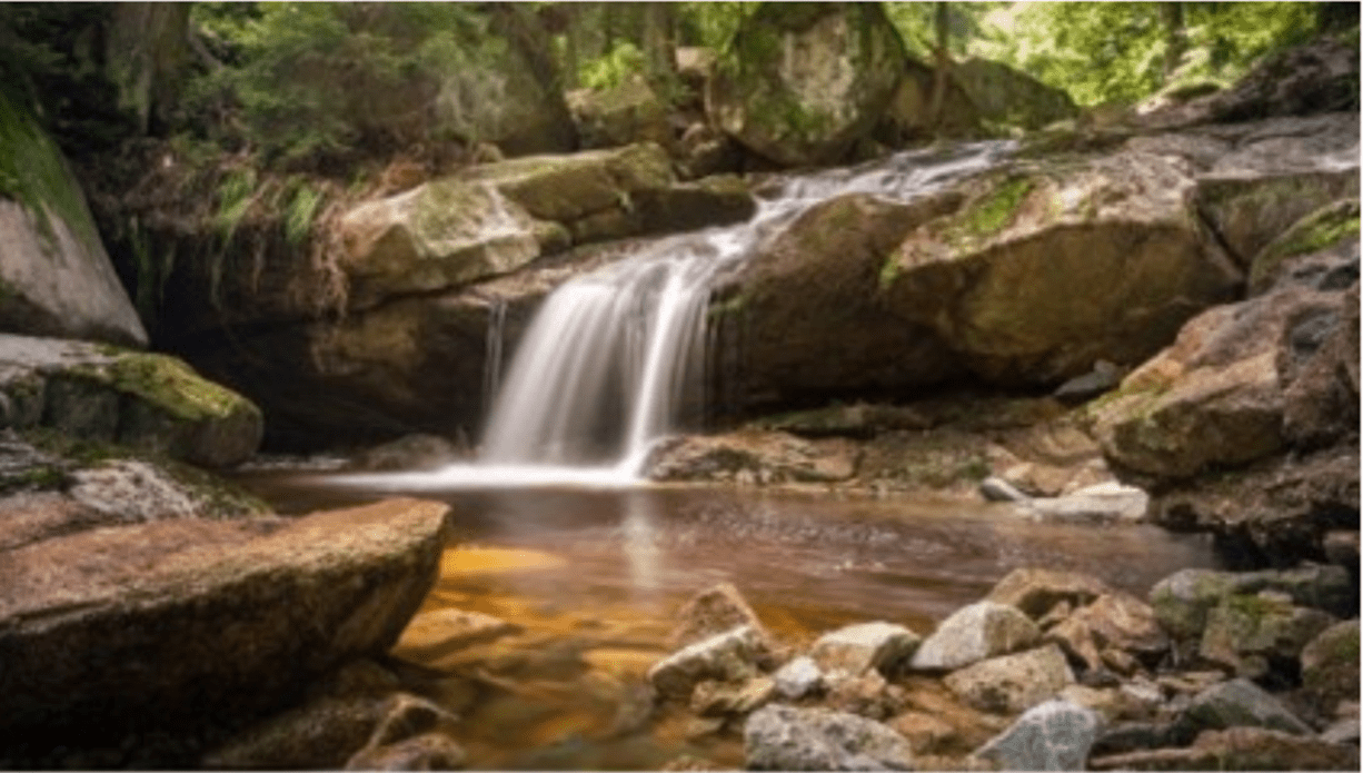 gletsjerwater, waterval, geïoniseerd alkalisch water