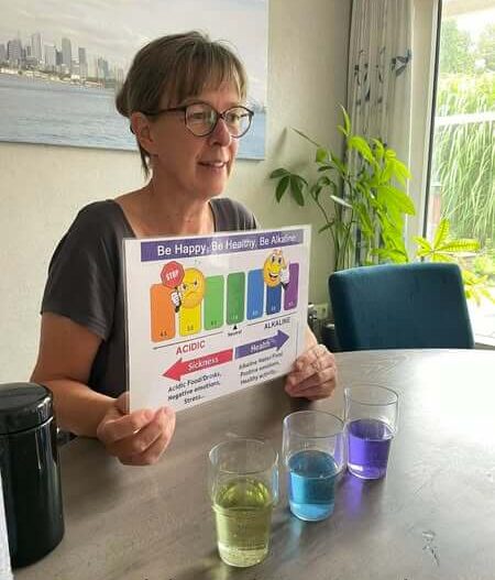Proefje met osmosewater en pH test