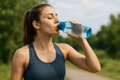 sport en hydratatie, water drinken bij sporten
