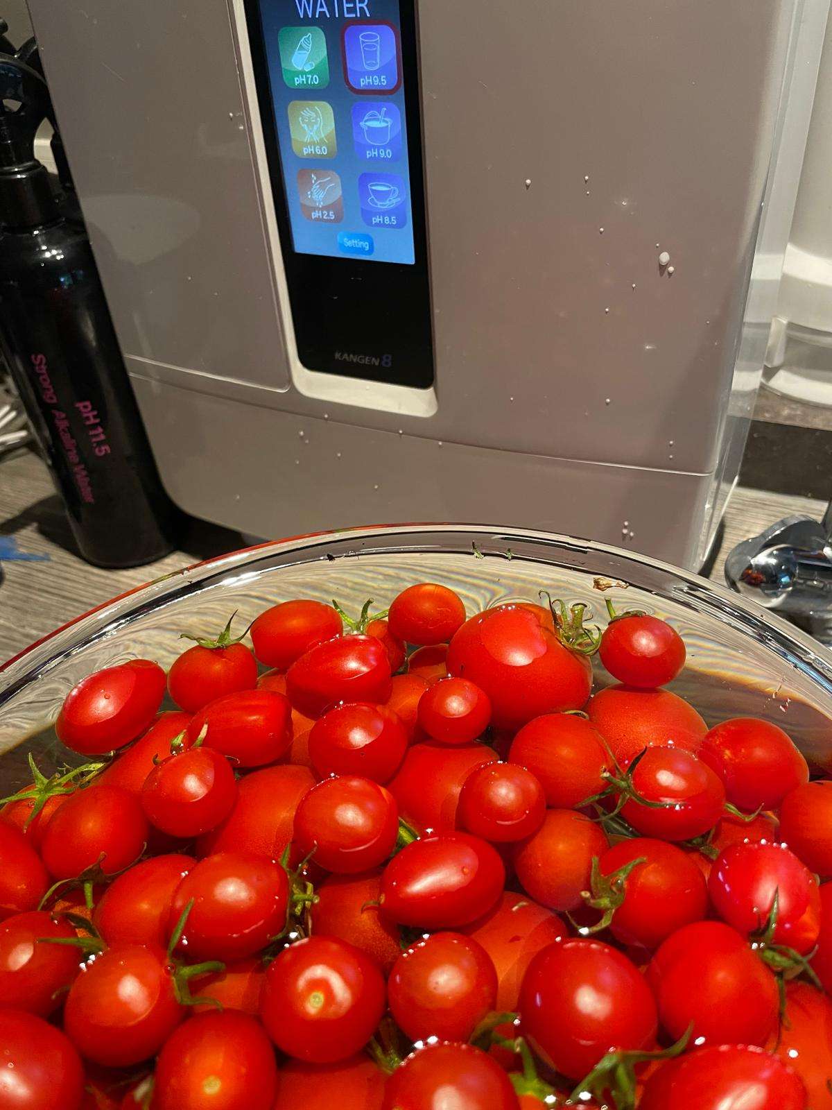 tomaten wassen (pH 11.5) tomaten wassen in sterk basisch water